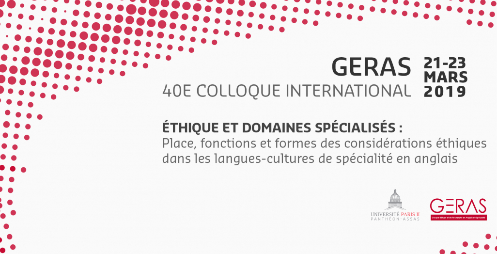 Visuel du 40e colloque international du GERAS 2019