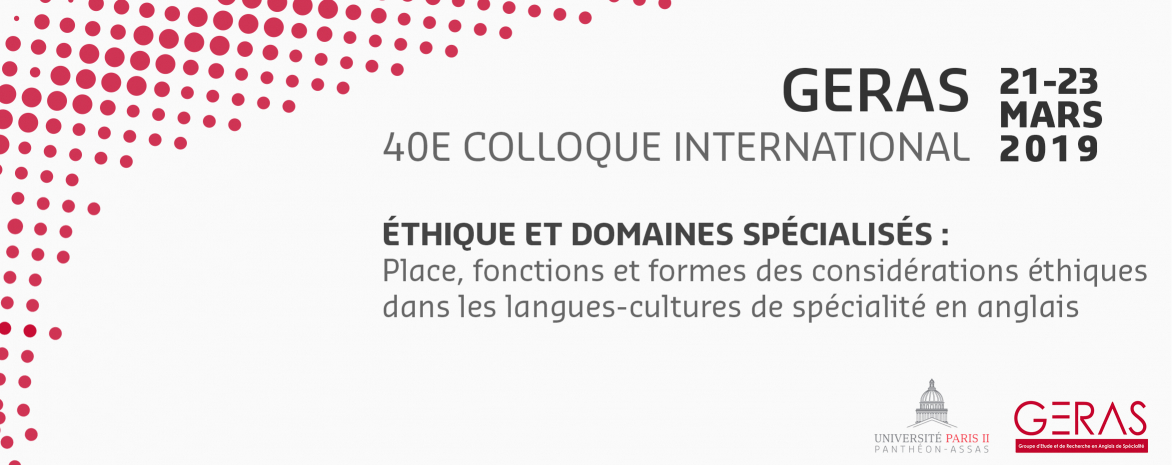 Visuel du 40e colloque international du GERAS 2019