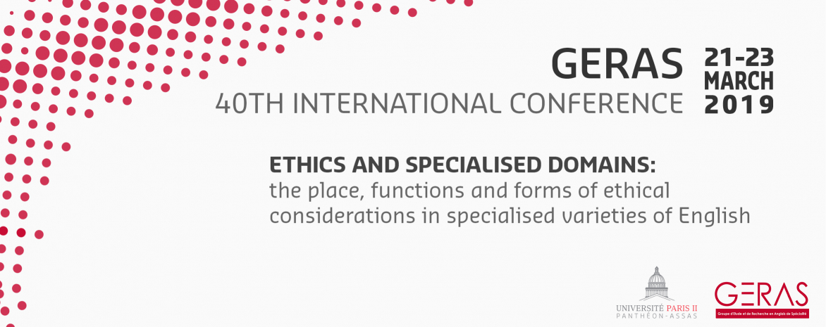 Visuel du 40e colloque international du GERAS 2019